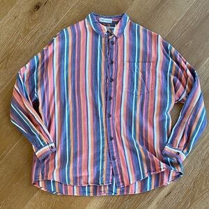Oversized Striped Multicolor Shirt